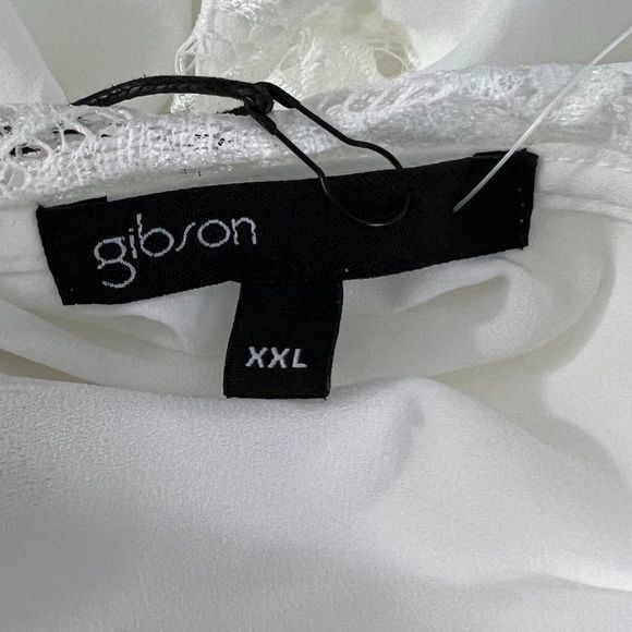 NWT GIBSON White Lace Detailed Tank Top (XXL) - Picture 5 of 8
